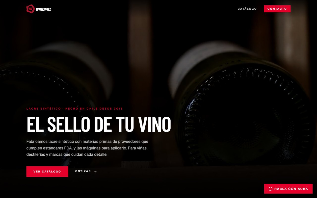 Sitio web de WineWax